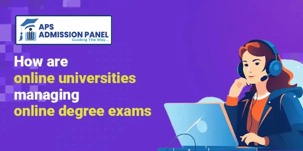 How do universities in India conduct online degree exams?